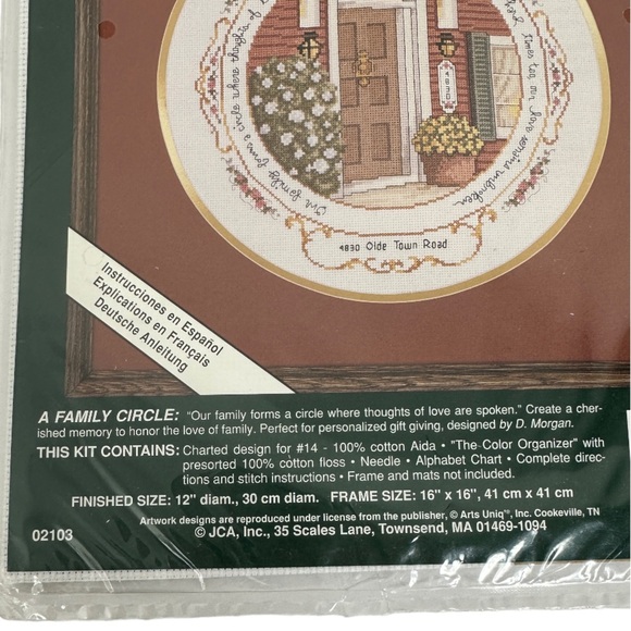 NWT Vintage Elsa Williams Counted Cross Stitch Kit A Family Circle D. Morgan New - Picture 5 of 8